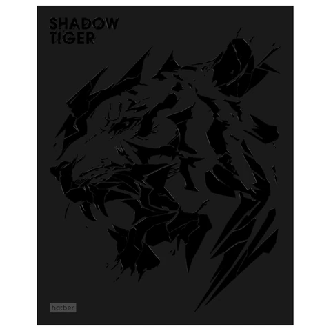 Тетрадь А5, 48 л., HATBER, скоба, клетка, матовая ламинация, 3D-лак, «Shadow» (микс в спайке), 093204