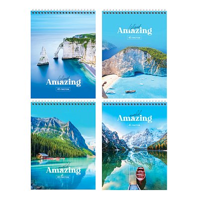 Блокнот А5 40л. на гребне BG «Amazing»