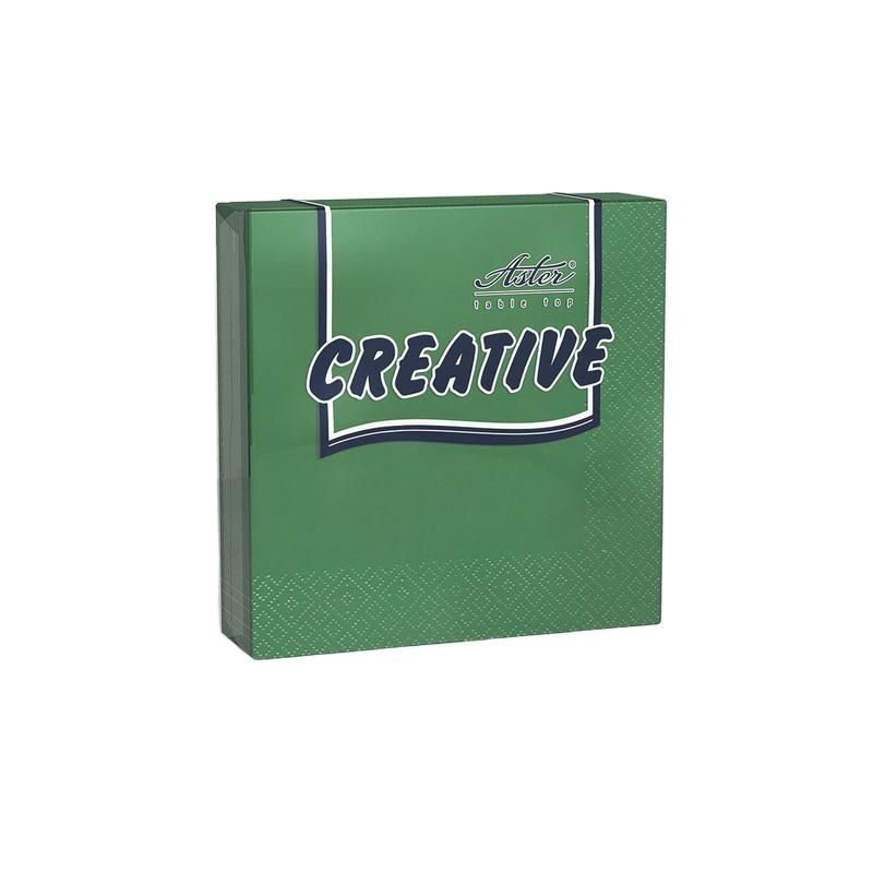 Салфетки ASTER Creative 3сл.24×24 зеленые 20шт./уп