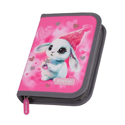 Пенал 1 отделение, 200×140×40 Berlingo «Dreamy Bunny», дополнительная откидная секция, полиэстер