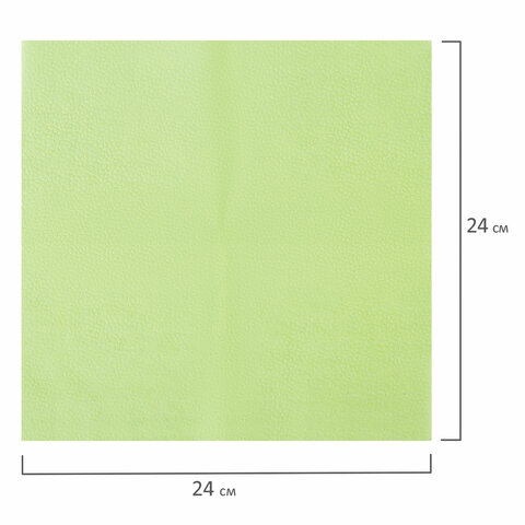 Салфетки бумажные 100 шт., 24×24 см, LAIMA/ЛАЙМА, зелёные (пастельный цвет), 100% целлюлоза