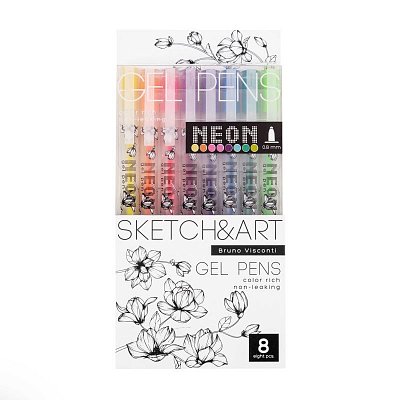 Набор гелевых ручек SKETCH&ART Uni Write. NEON 0.8мм 8цв 20-0307