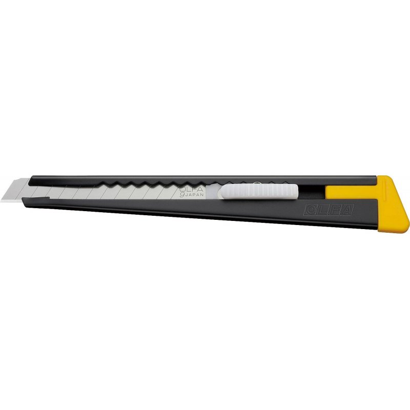 превью Нож канцелярский Olfa OL-180-Black с металлическим корпусом (ширина лезвия 9 мм)