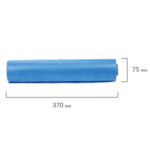 Мешки для мусора, 120 л, ЛАЙМА, комплект 50 шт., рулон, ПНД, стандарт, 70×110 см, 18 мкм, синие