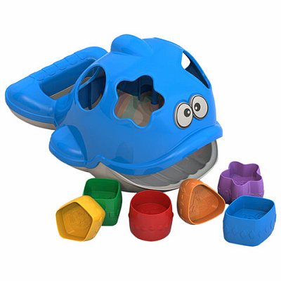 Игра-сортер дидактическая «Дельфин», пластиковая, 6 формочек, НОРДПЛАСТ