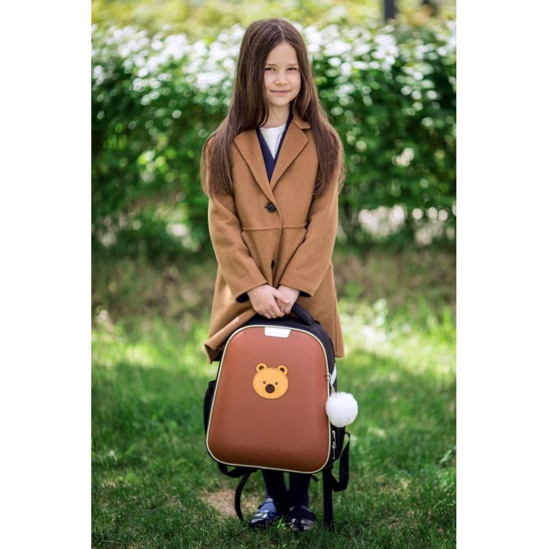 Ранец №1School Мордочки Мишка, 2 отд., эргоном. спинка