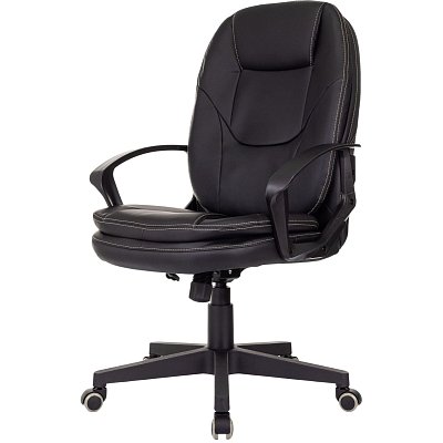 Кресло VB_EChair 668 PU черный эко. кожа крестов. пластик