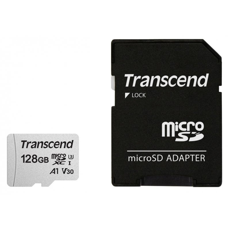 Карта памяти Transcend micro SDXC 128 Gb Class 3 (U3) (TS128GUSD300S-A)