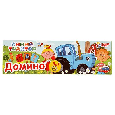 Игра настольная Домино, Умные игры «Синий Трактор», картонная коробка