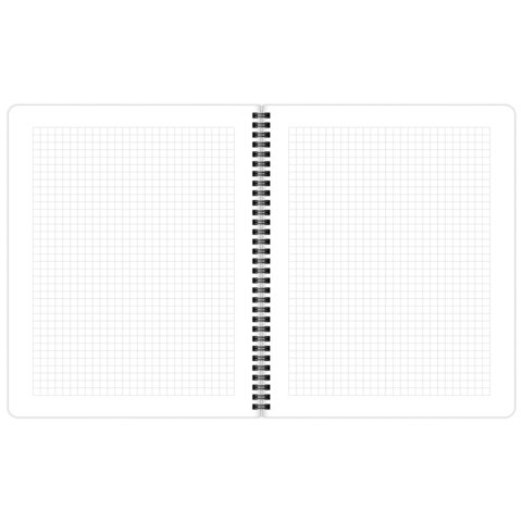 Тетради ДЭК А5 48 л. КОМПЛЕКТ 4 шт., BRAUBERG, гребень, клетка, 80 г/м, Soft-Touch, «Black Classic»