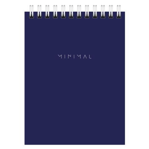 Блокнот МАЛЫЙ ФОРМАТ А6 108×145 мм, 40 л., гребень, картон, клетка, BRAUBERG «Minimal Classic»
