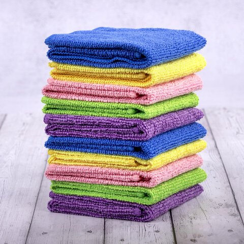 Салфетка из микрофибры 30×30 см «MULTI COLOUR ECONOMY PACK 10»КОМПЛЕКТ 10 шт. LAIMA HOME607794