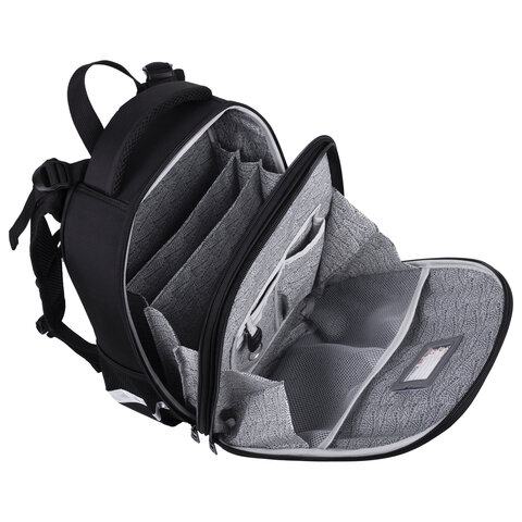Ранец BRAUBERG SHINY, 2 отделения, с брелоком, «Husky», СВЕТЯЩИЙСЯ РИСУНОК, 38×28х14 см