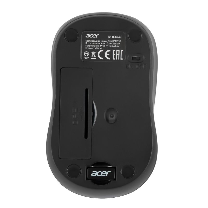 Мышь компьютерная Acer OMR136 красный (1000dpi/WLS/USB/3кн (ZL. MCEEE.01J)
