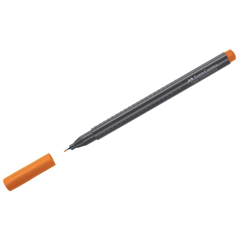 превью Ручка капиллярная Faber-Castell «Grip Finepen» оранжевая, 0.4мм, трехгранная