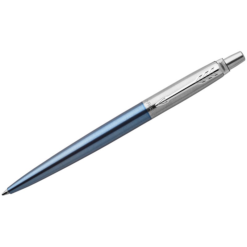 Ручка шариковая Parker Jotter Waterloo Blue CT синяя голубой корпус (артикул производителя 1953191)