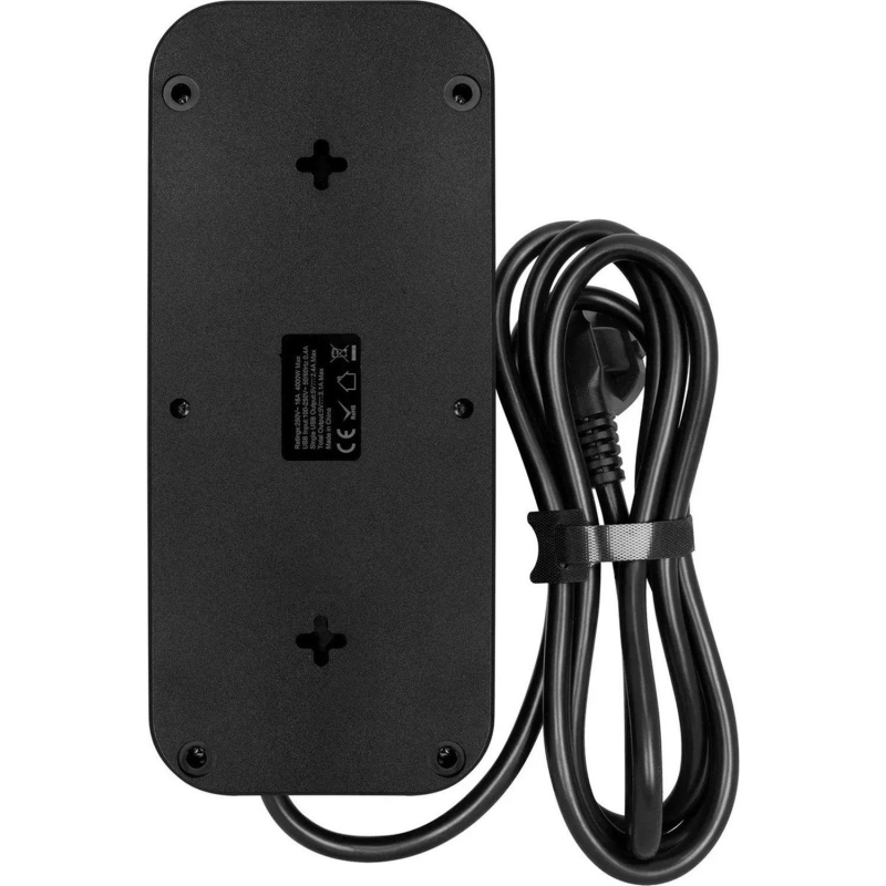 Сетевой фильтр Powercom SP-08 USB03AB 3.0 m (8 розеток) черный