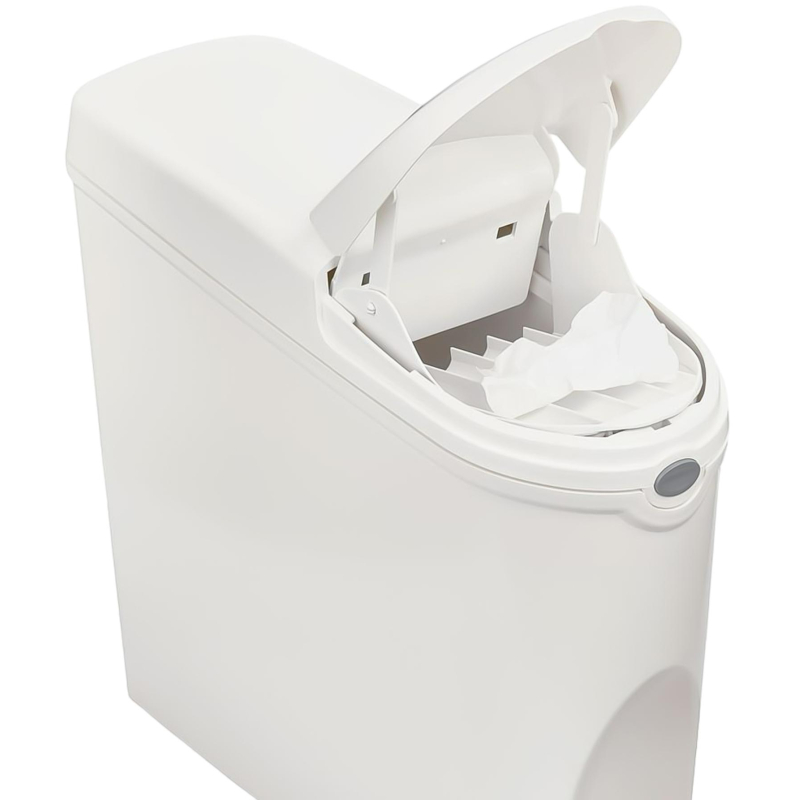 Ведро мусорное с педалью Luscan Slim 20 л, белое, пластик