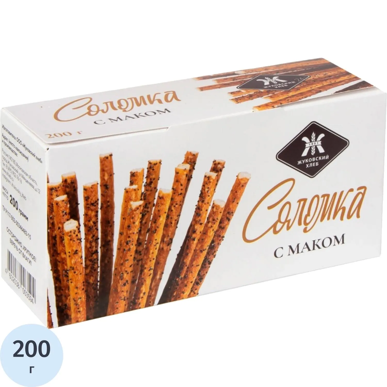 превью Соломка Жуковский хлеб с маком 200 г
