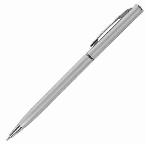 Ручка бизнес-класса шариковая BRAUBERG «Delicate Silver», корпус серебристый, узел 1 мм, линия письма 0.7 мм, синяя
