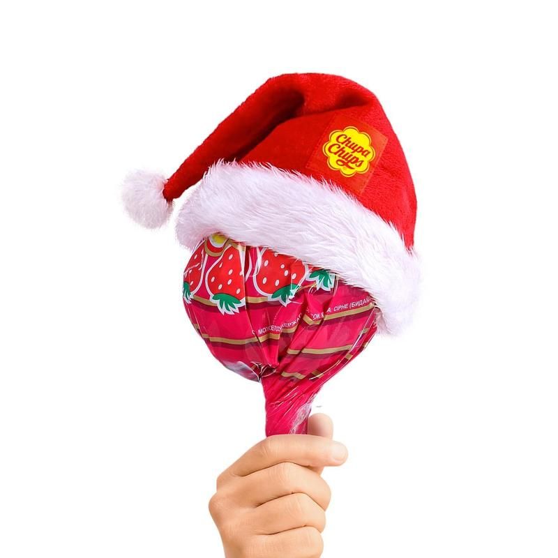 Новогодний сладкий подарок Chupa Chups Мега Рождество 725 г (с шапкой)