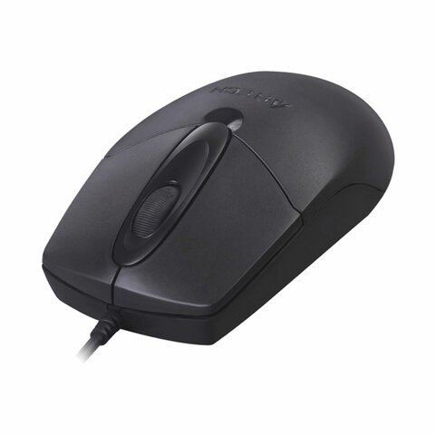 Мышь проводная A4TECH OP-720, USB, 2 кнопки + 1 колесо-кнопка, оптическая, черная