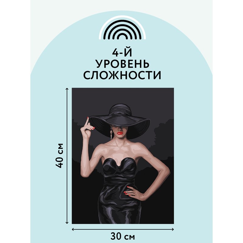 Картина по номерам на холсте ТРИ СОВЫ «Высокая мода», 30×40, с акриловыми красками и кистями