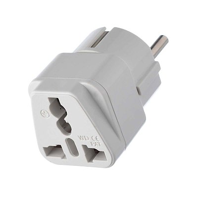 Переходник сетевой GoPower универсальный 1р. С/З UK/US/AU белый (1/10/800)