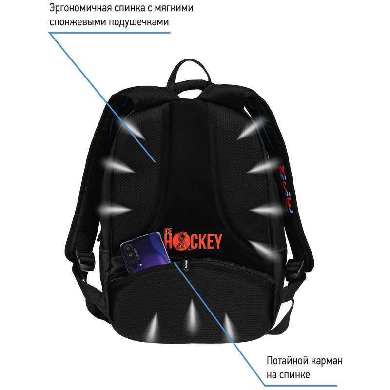 Рюкзак Berlingo inStyle «Full power» 41×27×20см, 3 отделения, 1 карман, эргономичная спинка