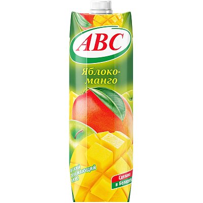 Нектар АВС Яблочно-манговый с мякотью призма, 1 л