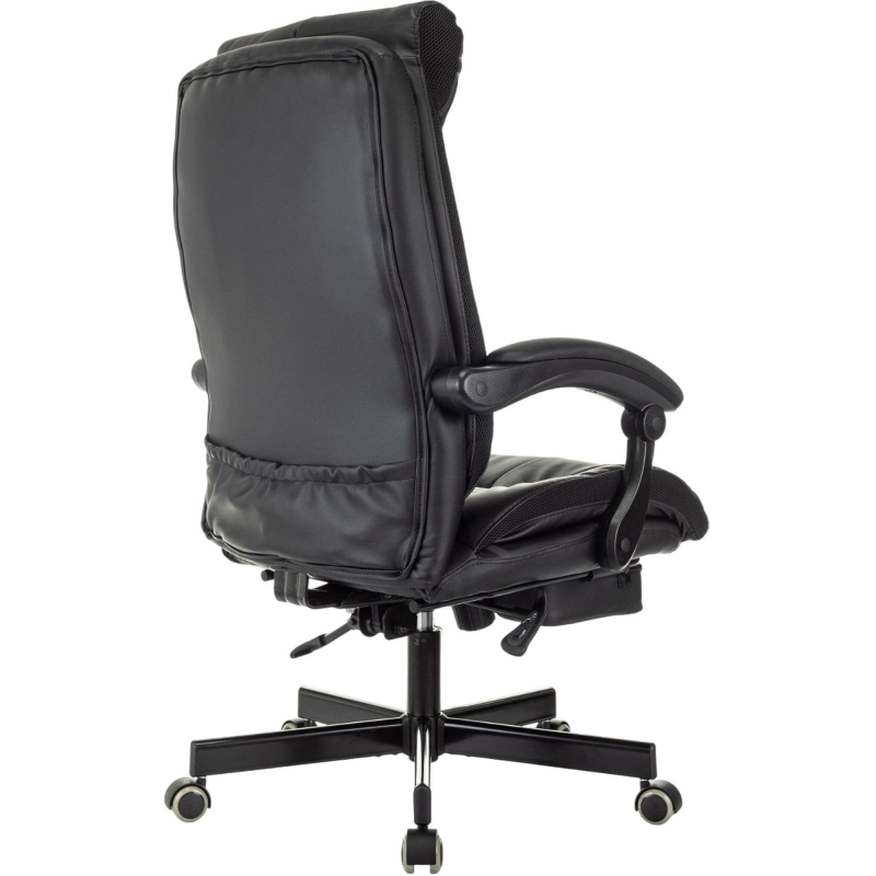 Кресло VB_EChair 624 PU PM черный эко. кожа подст. для ног