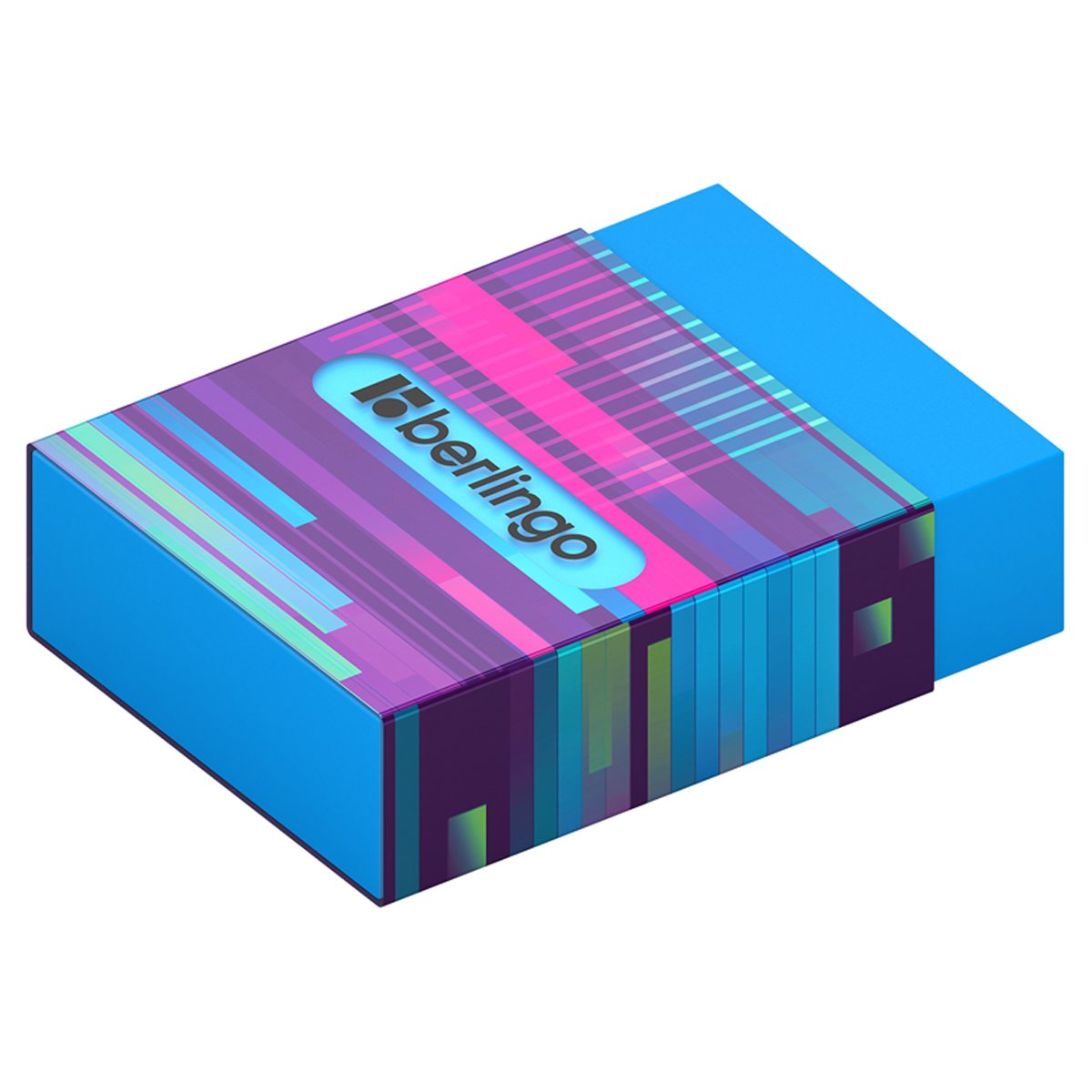 Ластик Berlingo «Glitch», Eco-PVC, пластиковый держатель с печатью, 45×32×11мм