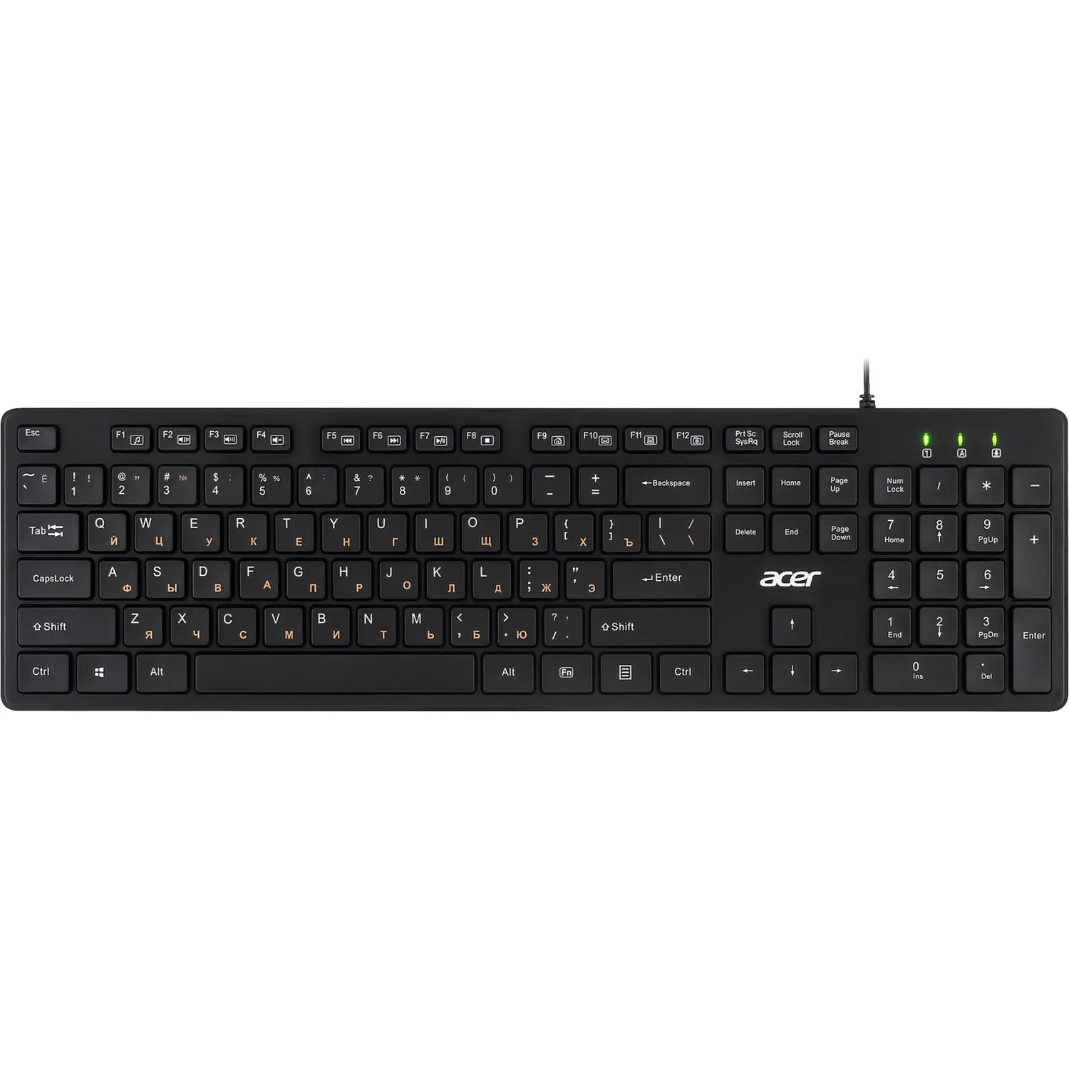 Клавиатура Acer OKW122 черный USB (ZL. KBDEE.00C)