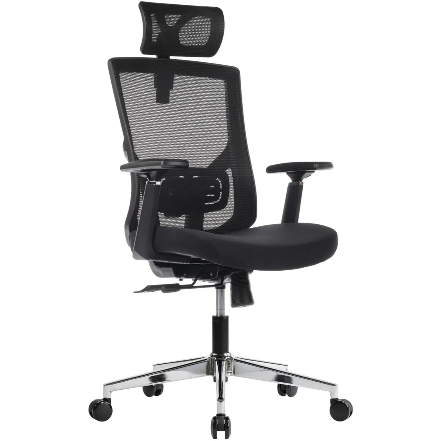 Кресло для руководителя Riva Chair Step чёрное (сетка/ткань, металл)