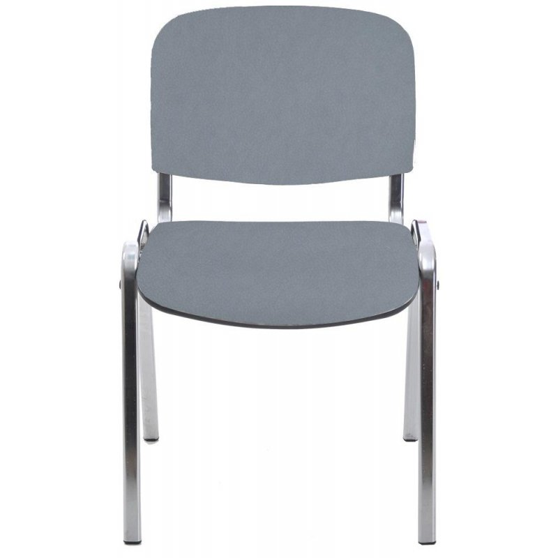 Стул офисный Easy Chair Изо серый (искусственная кожа, металл хромированный)