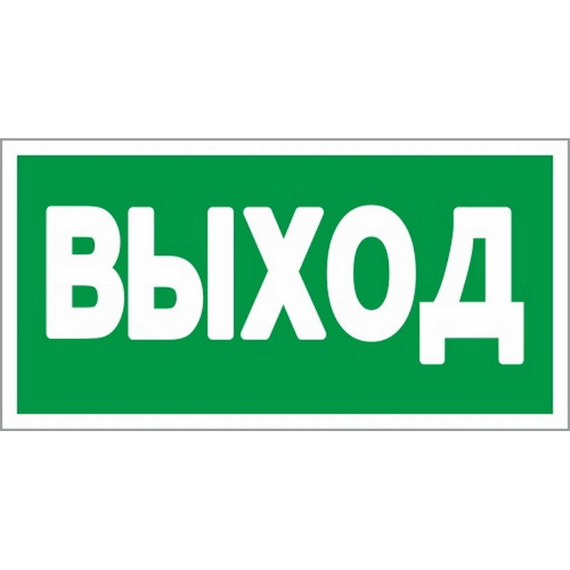 превью E22 Указатель выхода (плёнка ПВХ, ф/л,300х150), упаковка 10шт