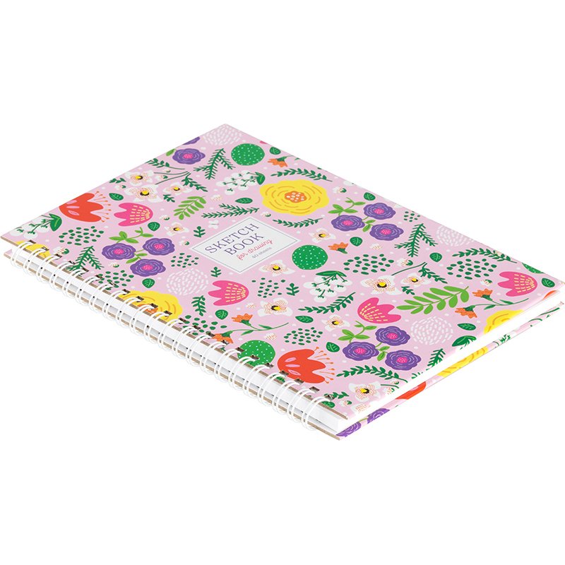 Скетчбук 40л. А5 на гребне ArtSpace «Summer garden», 120 г/м2, тв. обл., офсет