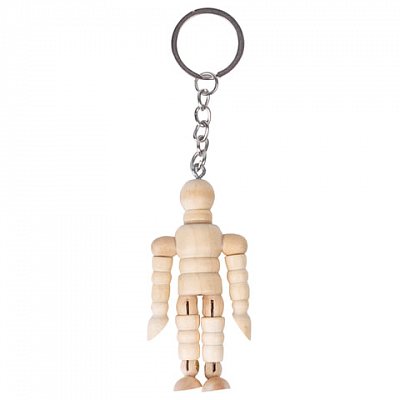 Брелок для ключей «Манекен человека» BRAUBERG ART «CLASSIC», дерево, высота 7 см
