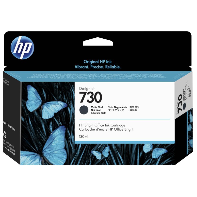 Картридж струйный HP 730 P2V65A мат. чер. (130мл) для T1700