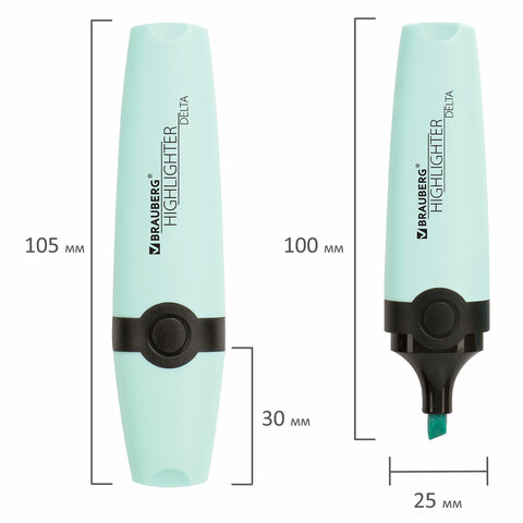 Текстовыделитель BRAUBERG «DELTA PASTEL», БИРЮЗОВЫЙ, линия 1-5 мм