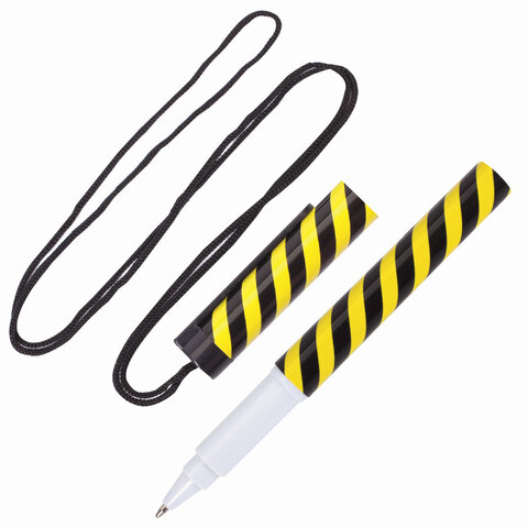 Ручка шариковая на шнурке BRAUBERG «Funny motions», , толщина письма 0.7 мм, синяя