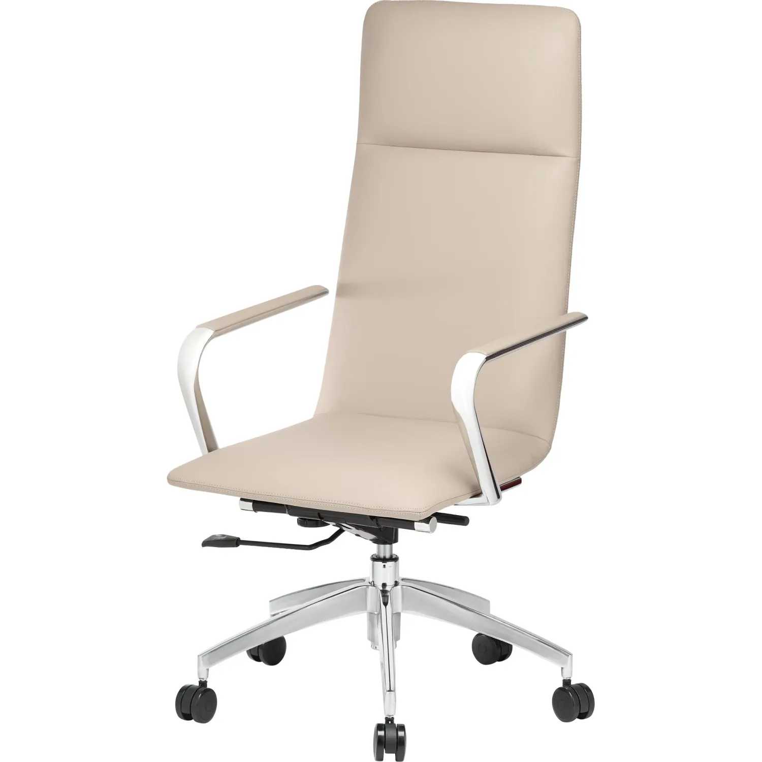 превью Кресло для руководителя Easy Chair 593 TPU бежевое (экокожа, алюминий)