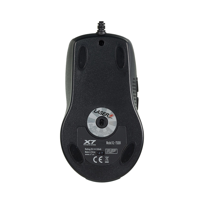 Мышь компьютерная A4Tech XL-750BK черный лазерная (3600dpi) USB2.0 (6кн)