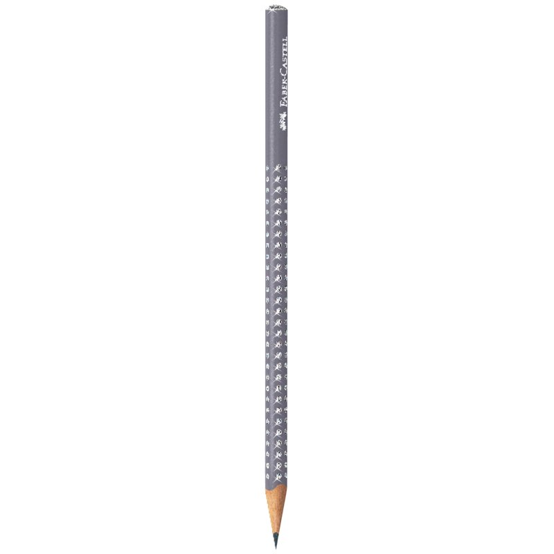 превью Карандаш ч/г Faber-Castell «Sparkle» В, трехгран., заточен., бархатный серый