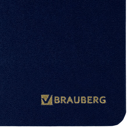 Планинг настольный BRAUBERG недатированный, 305×140 мм, «Select», под зернистую кожу, темно-синий