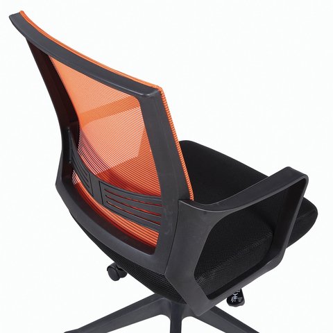 Кресло BRABIX « Balance MG-320», с подлокотниками, комбинированное черное/оранжевое