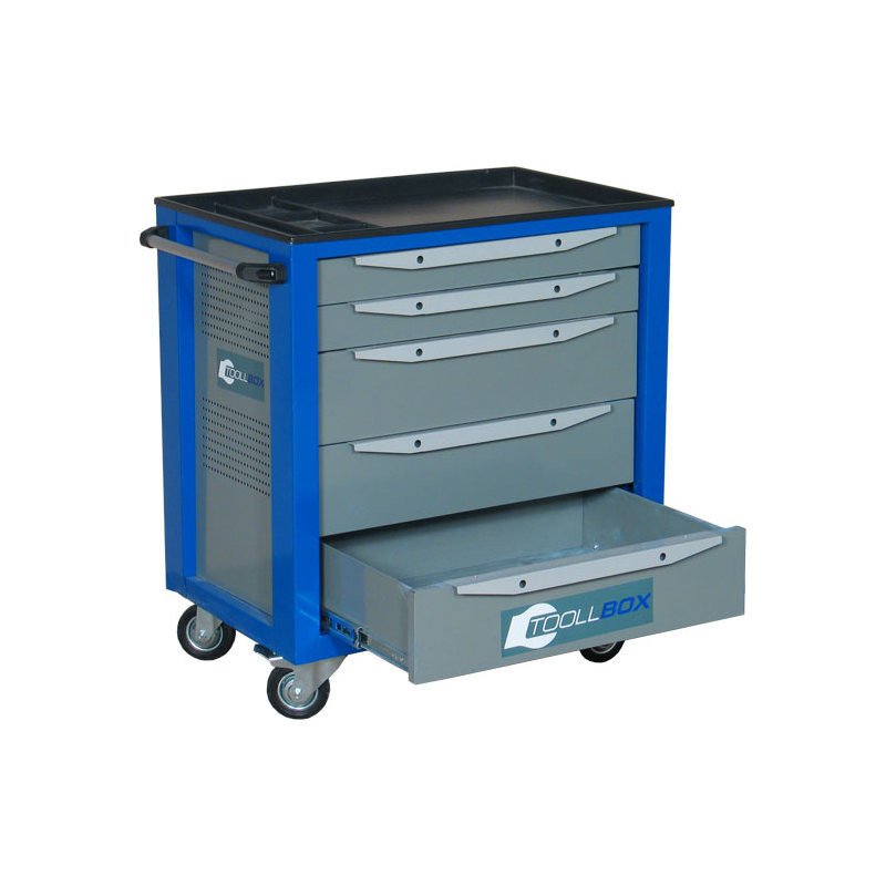 Тележка для инструмента Toollbox TBS-5 серая/синяя (800×468×775 мм)