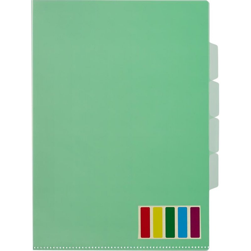 Папка-уголок А4 в ассортименте 150 мкм (10 штук в упаковке, 3 отделения)