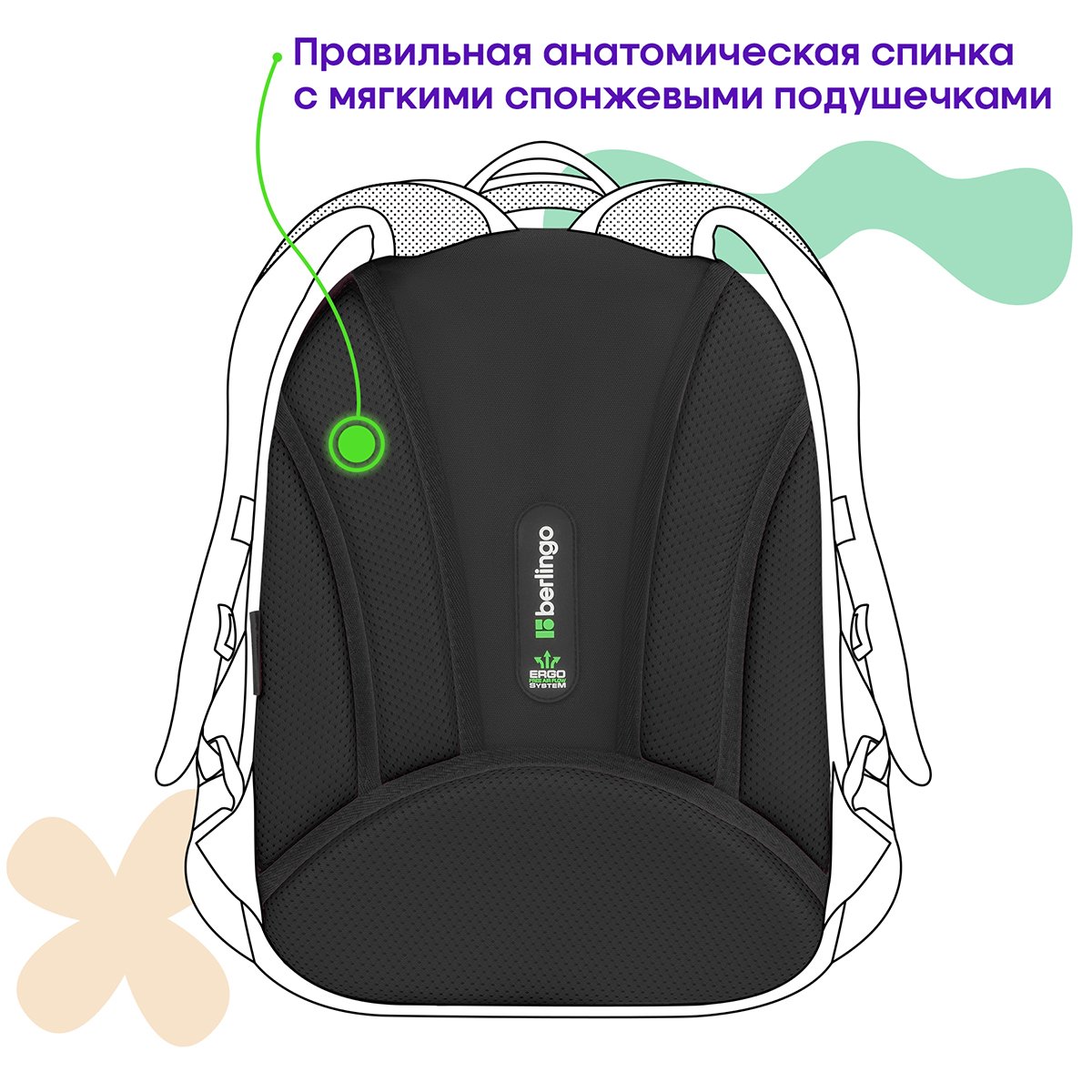 Ранец Berlingo Expert Mini «Explorer» 36×27×14см, 2 отделения, 2 кармана, анатомическая спинка