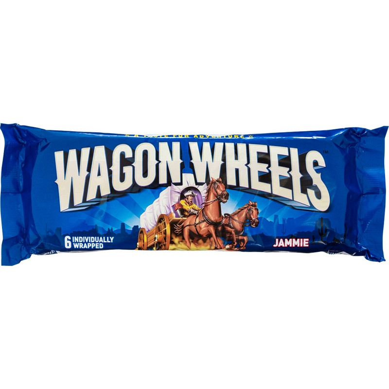 превью Печенье бисквитное Wagon Wheels суфле с джемом и глазурью 228 г